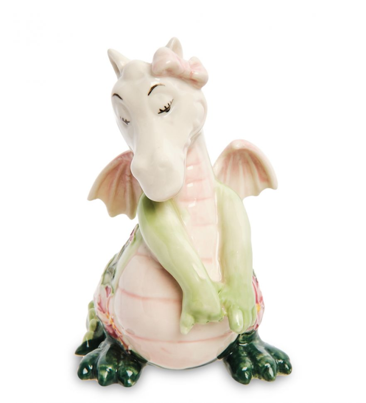 Статуэтка из фарфора Стеснительный Дракоша Pavone JP-41/12