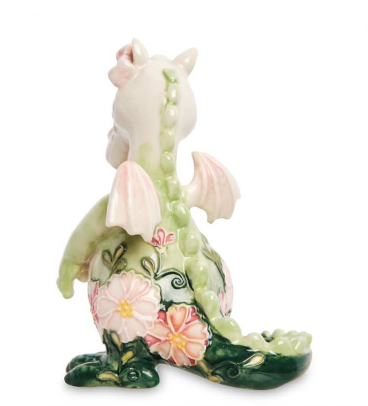 Статуэтка из фарфора Стеснительный Дракоша Pavone JP-41/12, оборотная сторона