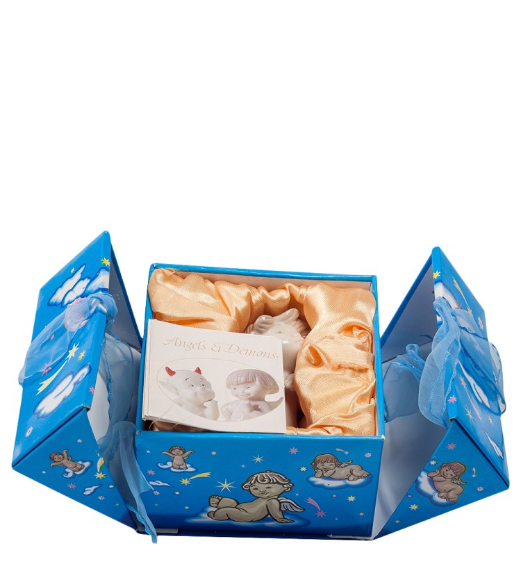 Статуэтка из фарфора Ангелочек Март Pavone JP-01/ 3, фотография в упаковке