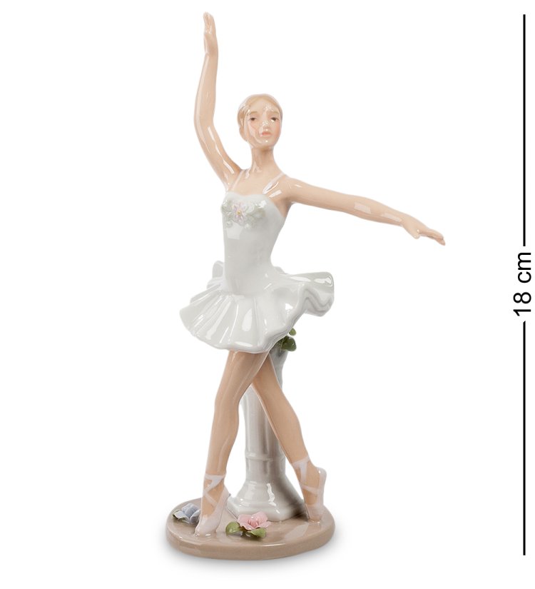 Статуэтка из фарфора Балерина в танце у колонны Pavone CMS-19/18