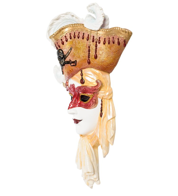 Венецианская маска Пират Veronese WS-372, вид профиль