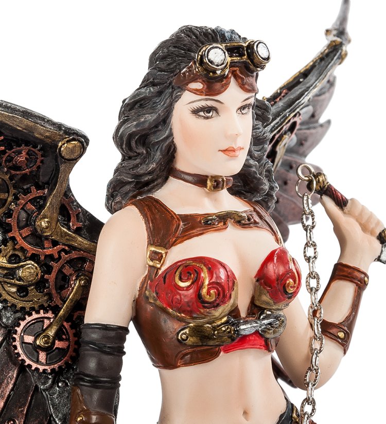 Статуэтка в стиле Стимпанк Девушка с крыльями Veronese WS-381, портретный вид