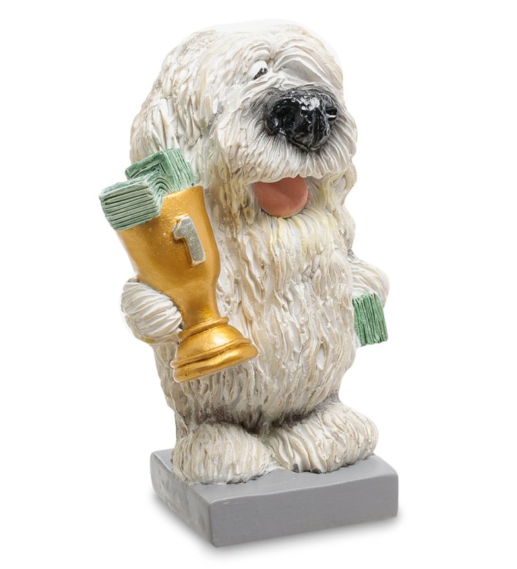 Статуэтка Собака Комондор Желаю блестящих побед The Comical World of Stratford RV-917, портретный вид