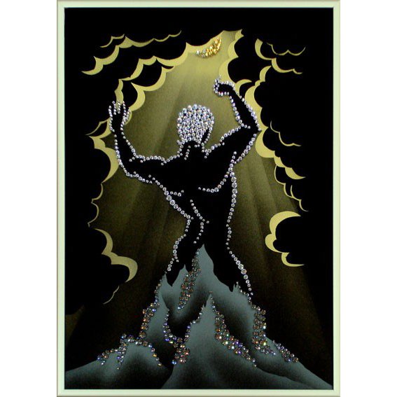 Картина Воин Света c кристаллами Swarovski