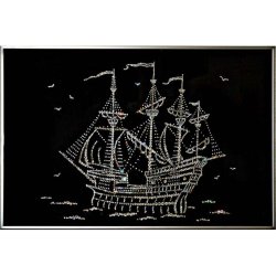 Картина Фрегат c кристаллами Swarovski