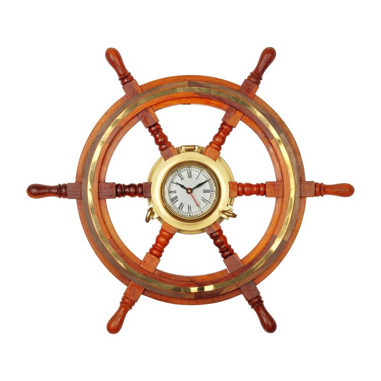 Часы в форме штурвала диаметр 60 см