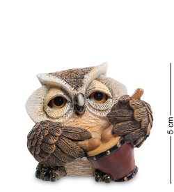 Маленькая Фигурка Сова - Барабанщик