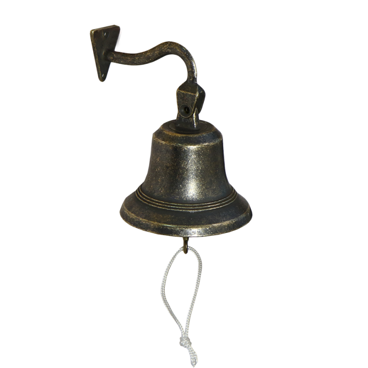 Колокольчик из латуни Рында на кронштейне Alberti Livio AL-82-253-ANT