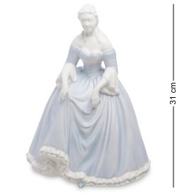 Статуэтка из керамики Дама в голубом платье