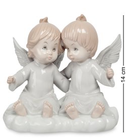 Статуэтка из фарфора Два Ангелочка на облаке