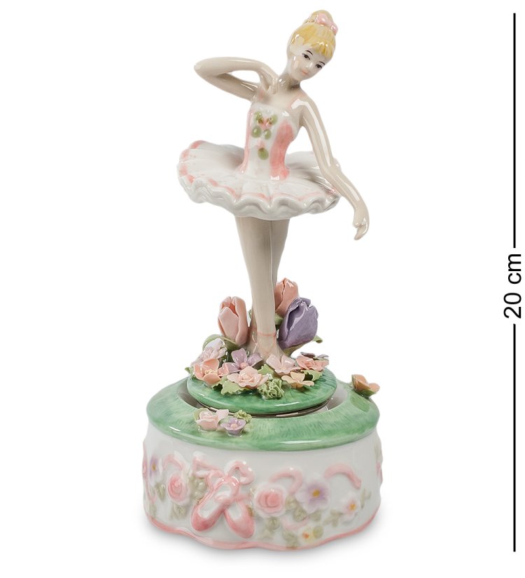 Музыкальная Статуэтка из фарфора Маленькая Балерина Pavone CMS-19/20
