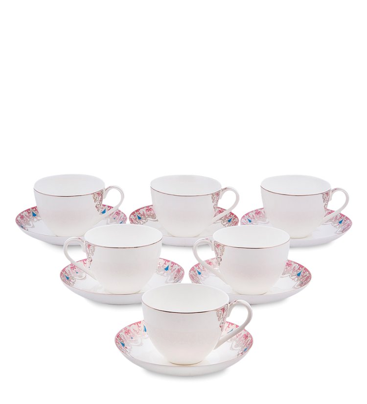 Чайный набор на 6 персон из фарфора Каприз Примадонны JK- 02