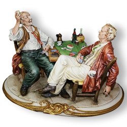 Фарфоровая статуэтка Композиция Картежники