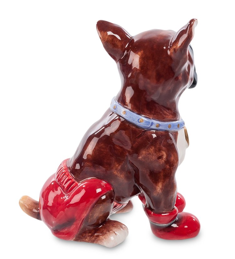 Статуэтка из керамики Собака Боксер Чемпион Pavone CMS-31/19, фотография сбоку