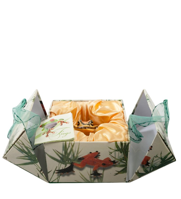 Фигурка из фарфора Тропическая Лягушка Pavone JP-08/ 7, упаковочный вид