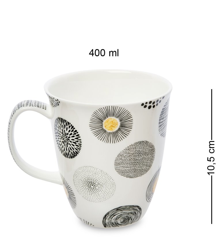 Кружка из фарфора Ночные Одуванчики Pavone JK-268, оборотная сторона