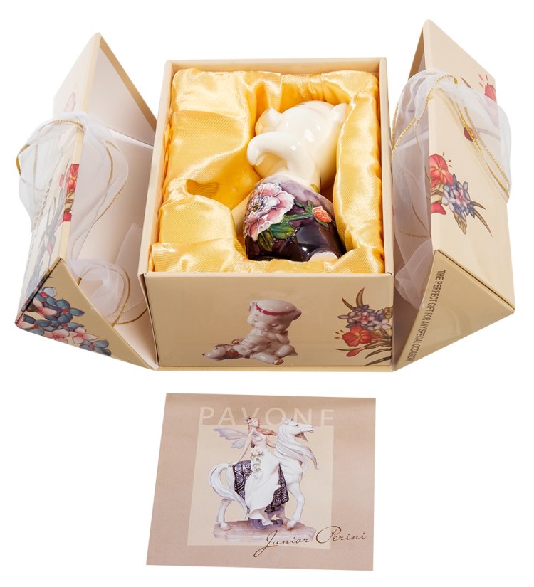 Фигурка из фарфора Поросенок Pavone JP-111/14, фотография в упаковке