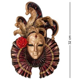 Венецианская маска Шут с Розой