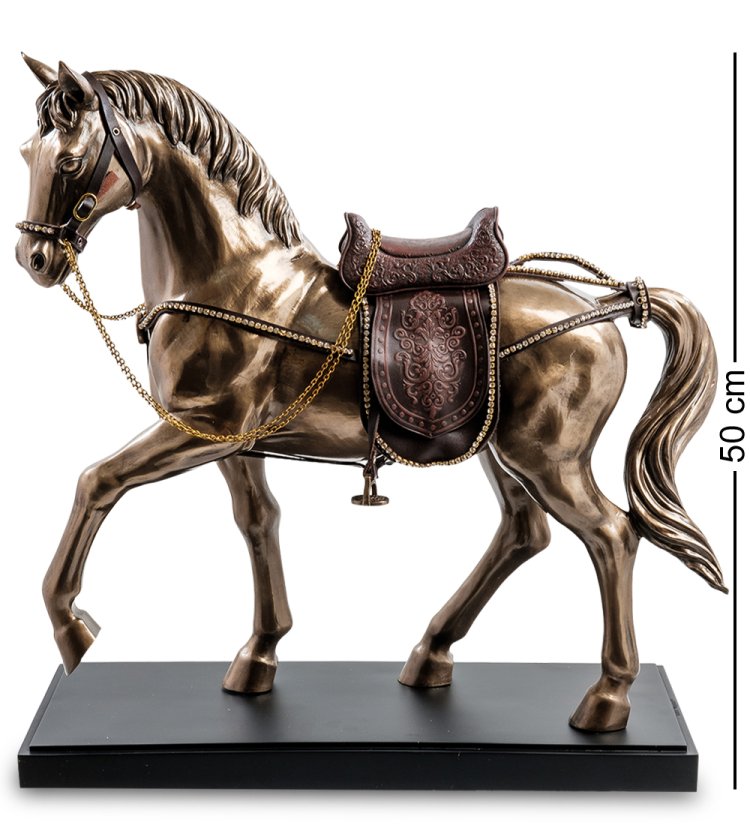 Статуэтка Медная Лошадь Veronese WS-939, вид профиль