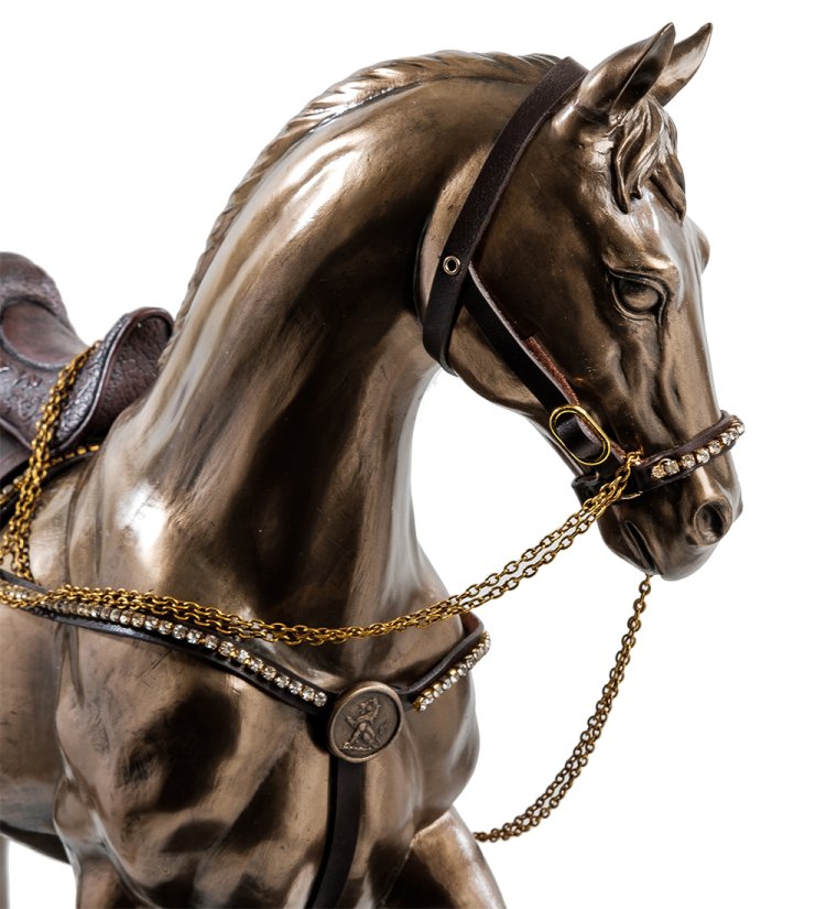 Статуэтка Медная Лошадь Veronese WS-939, Увеличенный вид профиль