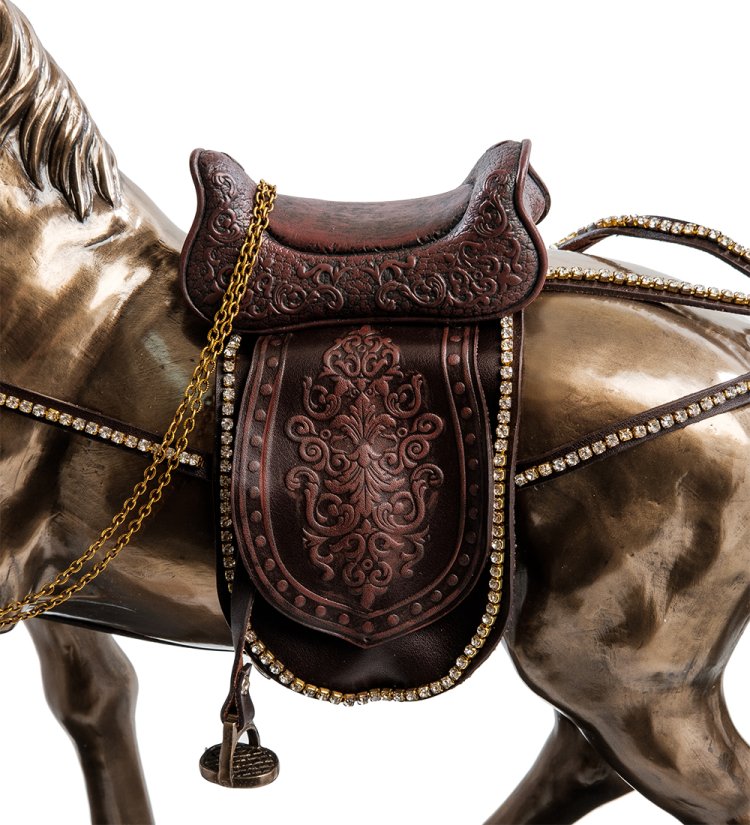 Статуэтка Медная Лошадь Veronese WS-939, увеличенный вид - седло