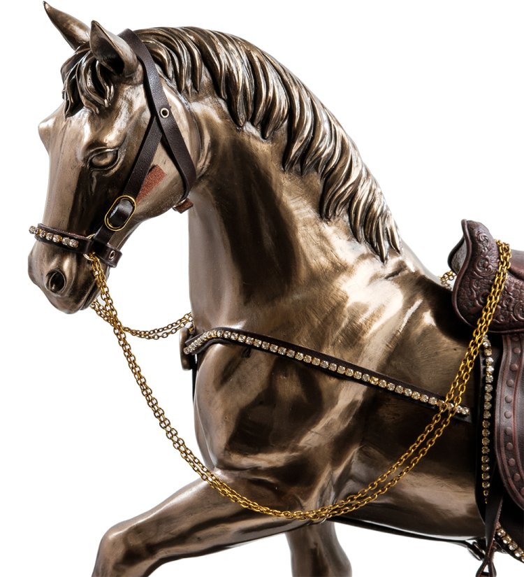 Статуэтка Медная Лошадь Veronese WS-939, Увеличенный вид профиль (оборотная сторона)