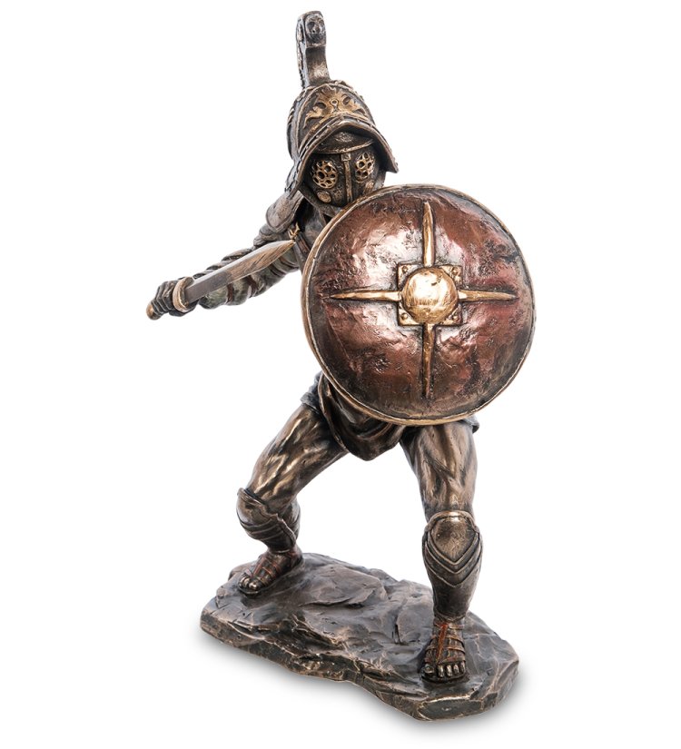Статуэтка Мурмиллон - древнеримский гладиатор Veronese WS-1047, портретный вид