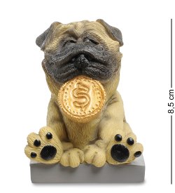 Статуэтка Собака Мопс Желаю богатства