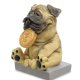 Статуэтка Собака Мопс Желаю богатства The Comical World of Stratford RV-904, вид профиль