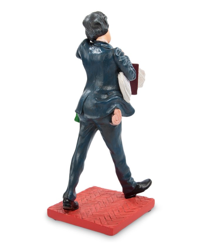 Маленькая Статуэтка Спешащий Бизнесмен - The Businessman Forchino FO-84004, оборотная сторона