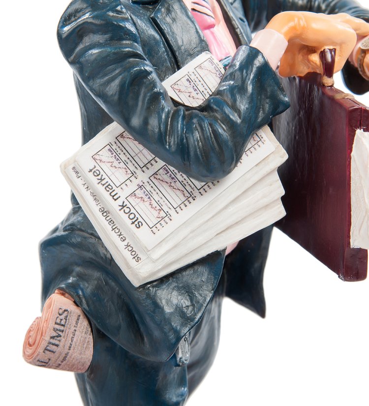 Маленькая Статуэтка Спешащий Бизнесмен - The Businessman Forchino FO-84004, увеличенный вид деталей