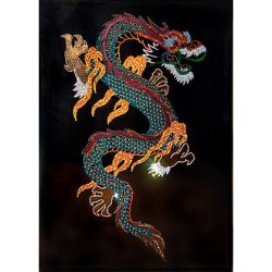 Картина Дракон c кристаллами Swarovski