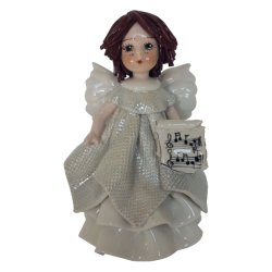 Статуэтка из фарфора Ангел белый с нотами