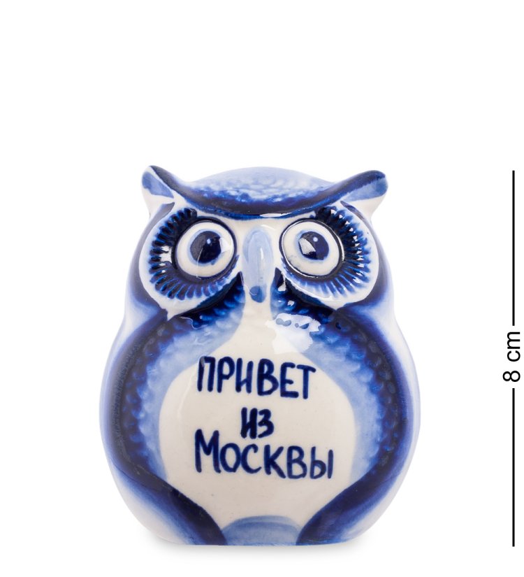 Фигурка Совенок Голубая гжель ГЛ-383