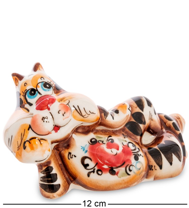 Фигурка Кот Маркиз Цветная гжель ГЛ-573