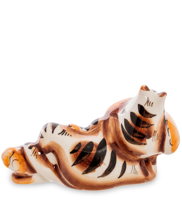 Фигурка Кот Маркиз Цветная гжель ГЛ-573, фотография со спины