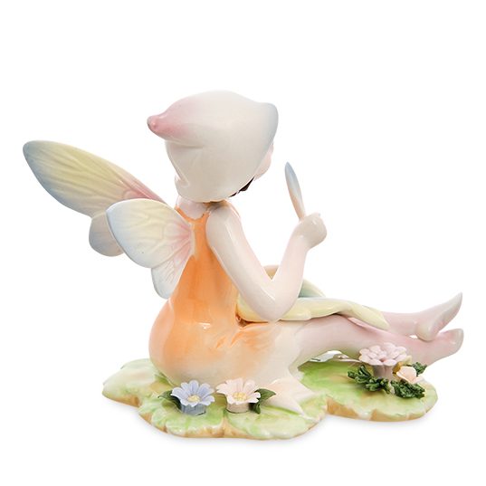 Фигурка из фарфора Девушка-эльф на поляне Pavone JP-07/ 7, вид профиль