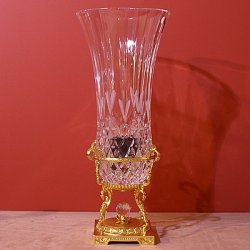 Хрустальная Ваза для цветов на ножке Искусство