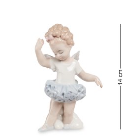 Статуэтка из фарфора Балерина ангелочек в голубом платье
