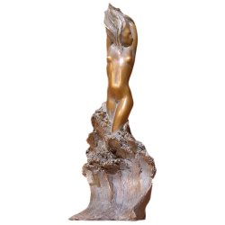 Скульптура из бронзы Женщина на волне