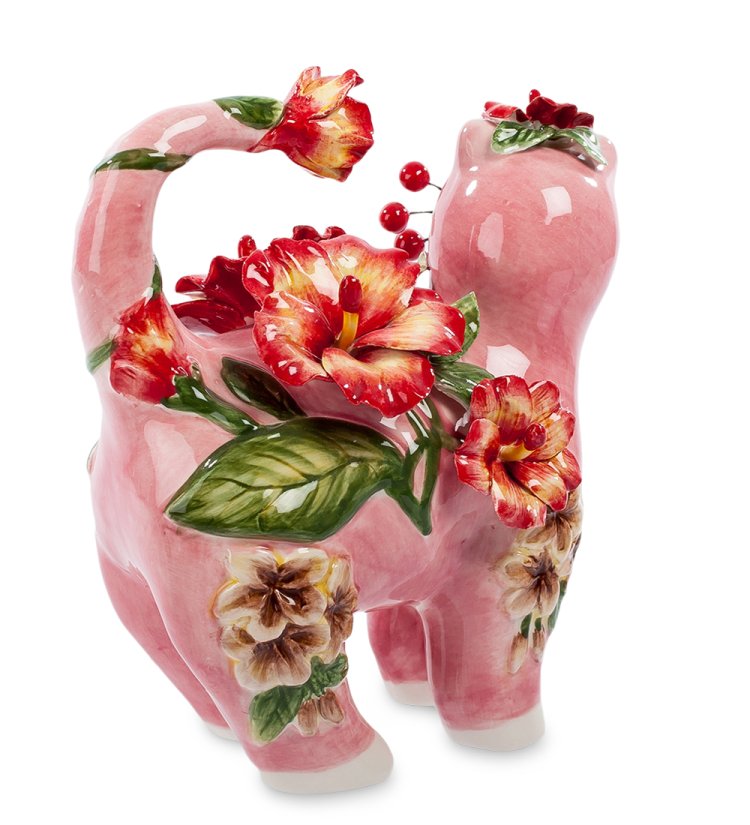 Статуэтка из керамики Кот Флирт Pavone CMS-31/53, фотография со спины