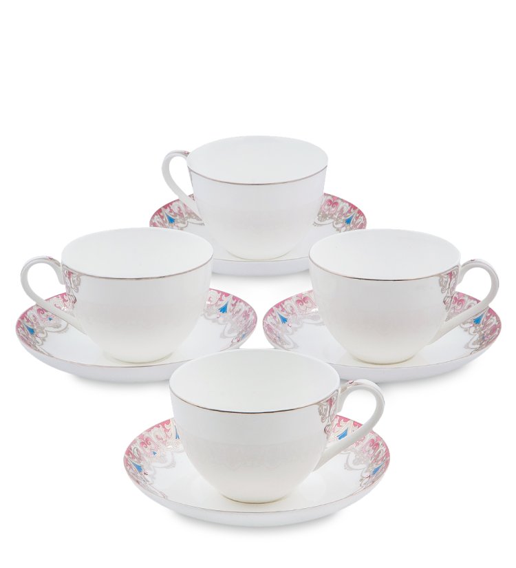Чайный набор на 4 персоны из фарфора Каприз Примадонны Pavone JK- 03