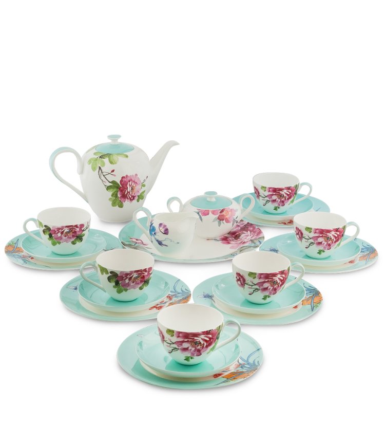 Чайный сервиз на 6 персон с тарелками Тоскана Pavone JK-186