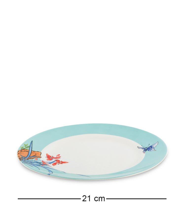 Чайный сервиз на 6 персон с тарелками Тоскана Pavone JK-186, фотография тарелки 21 см