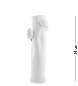 Белая Ваза для цветов из фарфора с Птицами