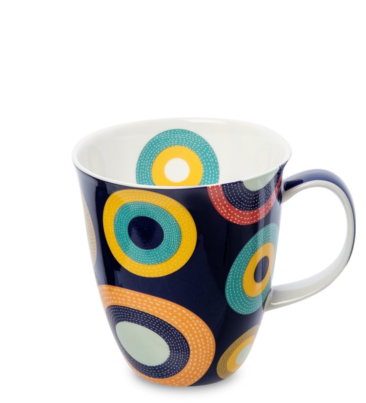 Кружка из фарфора Цветные Круги Pavone JK-269