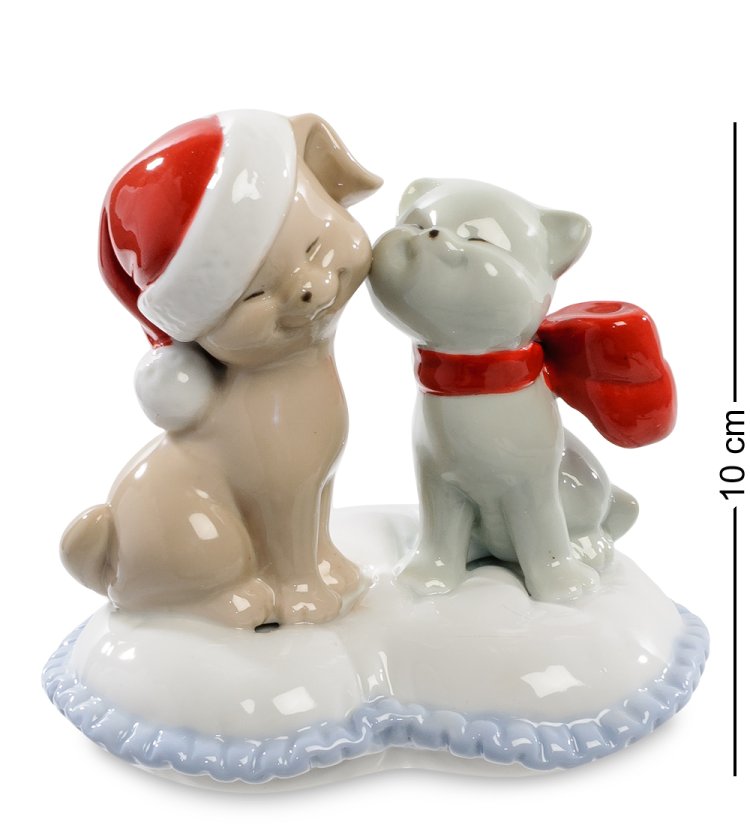 Фигурка из фарфора Кошка с собакой Pavone JP-31/32