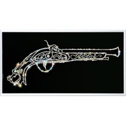 Картина Старинный мушкет c кристаллами Swarovski