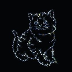 Картина Котик c кристаллами Swarovski