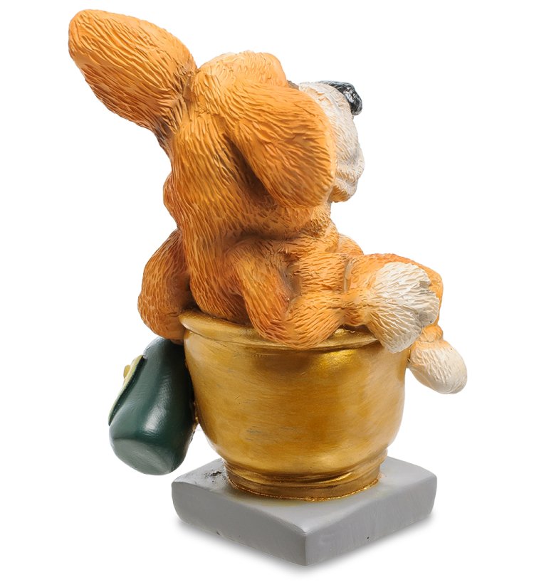 Статуэтка Собака Фоксхаунд Желаю полной золотой чаши The Comical World of Stratford RV-905, оборотная сторона